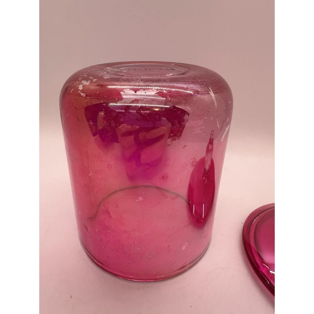 Voluspa‎ Pink Glass Apothecary Jar with Lid 6